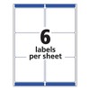 Avery Removable Multi-Use Labels, Inkjet/Laser Printers, 3.33 x 4, White, 6/Sheet, 25 Sheets/Pack - 3 of 4