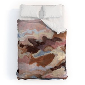 Deny Designs 3pc Full/Queen Laura Fedorowicz Homebody Abstract Comforter and Pillow Sham Set Brown: Machine Washable, Non-Woven Fabric, All Ages - 1 of 4