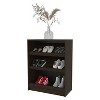 Vynxaria Oatman Open Storage Shoe Rack - Three-Tier, Wengue Finish - 2 of 4