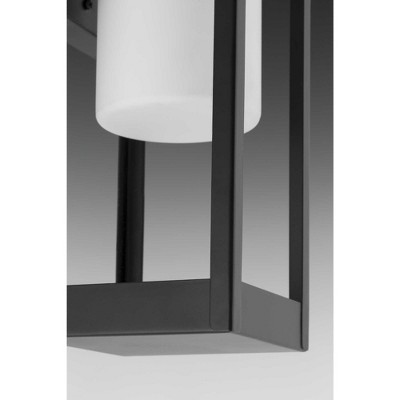 Patewood Black Stainless Steel Outdoor Wall Lantern Sconce