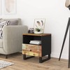 vidaXL Cabinet Storage Accent Nightstand End Table for Bedroom Solid Wood - 2 of 4