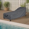 Outdoor Slope Chaise Lounge Cover,Waterproof UV-Resistant Polyester,Ventilated Patio Chair Protector with Handles and Drawstrings-Coolbibila - 2 of 4
