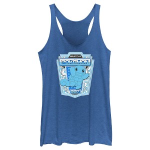 Women's Pokemon Squirtle Metallic Badge Racerback Tank Top - 1 of 4