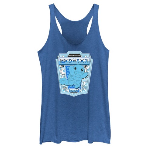 Women's Pokemon Squirtle Metallic Badge Racerback Tank Top - image 1 of 4