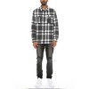 Slickblue Men's Checkered Shirt Jacket - Soft Brushed Flannel Shacket with Chest Pockets, Grey/Black & Mocha/Grey, S-3XL - 2 of 4