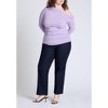 ELOQUII Women's Plus Size One Shoulder Tee With Ruching - 4 of 4