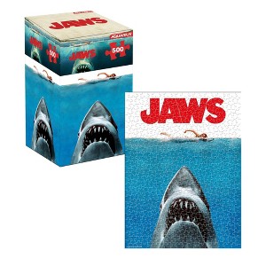 Aquarius Puzzles JAWS One Sheet 500 Piece Jigsaw Puzzle (Vertical Box) - 1 of 3