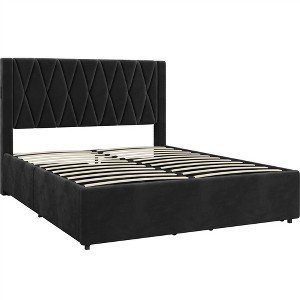 Yaheetech Upholstered Bed Frame with Built-in USB Ports - 1 of 4