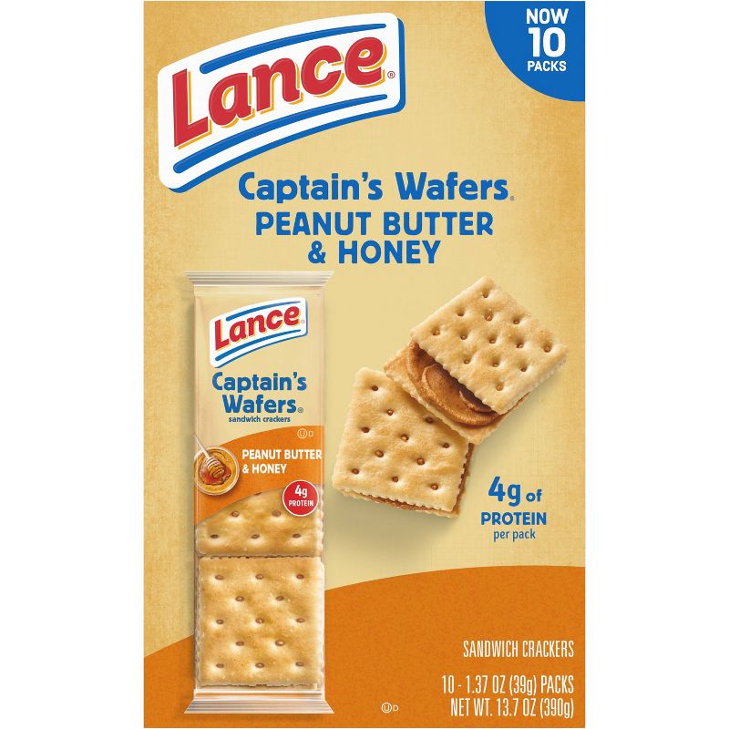 Lance Captain&#39;s Wafers Peanut Butter and Honey Sandwich Crackers - 13.7oz, 3 of 7