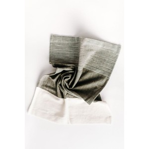 Slickblue Cotton Tea Towel, 16 x 25 Inch Handwoven Kitchen Towel with Stripes in Grey or Beige - 1 of 3