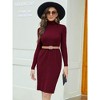 BLUEMING Womens Turtleneck Sweater Dress Slim Fit Long Sleeve Bodycon Ribbed Knit Midi Sweater Dress - 4 of 4