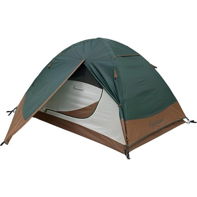 Green and Brown 4-Person Dome Tent with Vestibule