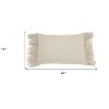 HomeRoots 14" X 22" Steel Blue Pillow With Tassels Edges - 3 of 3