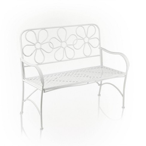 White best sale garden bench