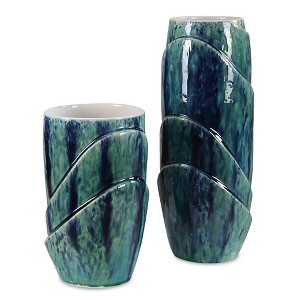 Uttermost Tranquil Duo Vases,Blue,Green and White, Set of 2 - 1 of 4