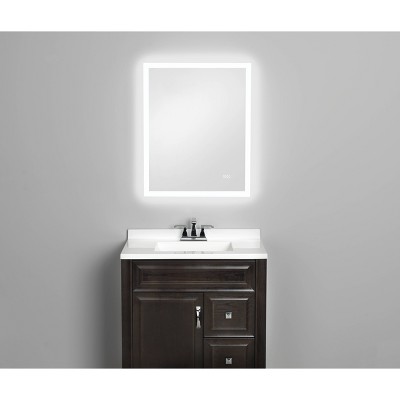 24"x30" LED Mirror with Anti Fog Demist Pad/Bluetooth Speakers and Microphone - Home NetWerks