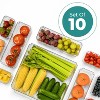 LunaLulinlk 10 Pack Clear Stackable Refrigerator Storage Bins with Lids - Perfect for Kitchen Organization, Pantry and Fridge Storage - 2 of 4