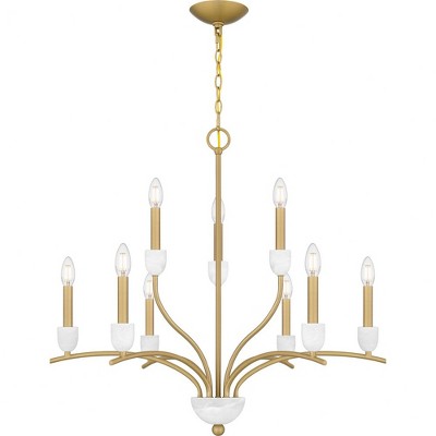 Quoizel Lighting Frida 9 - Light Chandelier in  Aged Brass