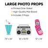 Big Dot of Happiness Through the Decades - Milkshake, Flip Phone, and Boom Box Decorations - 50s, 60s, 70s, 80s, & 90s Party Large Photo Props - 3 Pc - 3 of 4