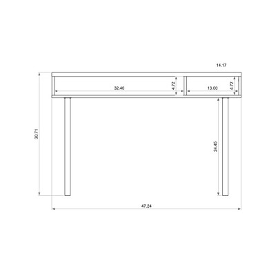 Windsor 48" Ceramic Pink and Nature Wood Console Table with Storage