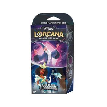 Ravensburger Disney Lorcana Trading Card Game: Rise Of The Floodborn Amber  And Sapphire Starter Deck : Target
