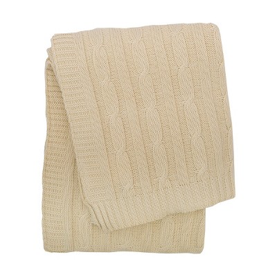 C&F Home Ivory Cable Knit 50" x 60" Throw Blanket