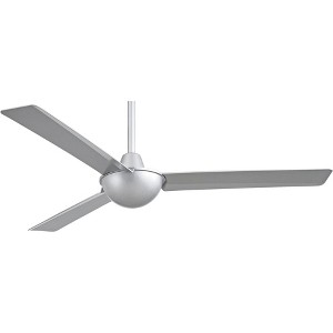 52" Minka Aire Modern Industrial 3 Blade Indoor Ceiling Fan Silver for Living Room Kitchen Bedroom Family Dining Home Office - 1 of 4