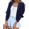Clearlove Women's Cropped Drop Shoulder Cardigan Long Sleeve Open-Front Knit Shrug Jacket - 2 of 4