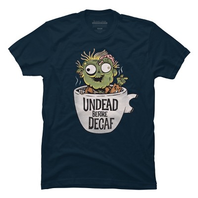 Men's Design By Humans Undead and coffee By ppmid T-Shirt