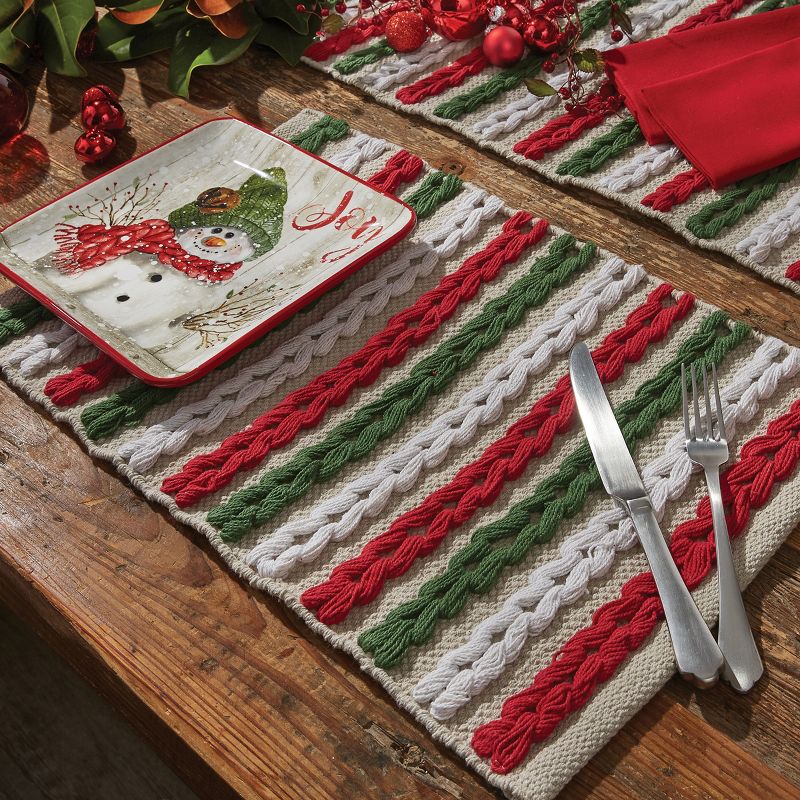 Park Designs Red Winter Scarf Placemat Set of 4, 2 of 4
