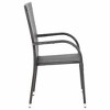 vidaXL Stackable Patio Chairs 4 pcs Poly Rattan Brown - 3 of 4