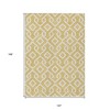 Gold And Ivory Geometric Washable Indoor Outdoor Area Rug - 3 of 4