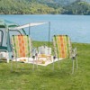 FURNIinspire Outdoor Portable Chair Comfortable Seating and Easy Carry for Camping and Yard Use, Yellow Green, 24.4"*23.6"*36.6" - 3 of 4