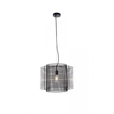 Elegant Lighting Deleon 1 light black pendant