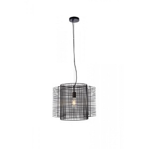 Elegant Lighting Deleon 1 light black pendant - 1 of 4
