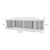 Gulches 10' x 28' Party Tent Canopy, Outdoor Event Shelter Gazebo with 8 Removable Mesh Sidewalls, Zipper Doors, Steel Frame, White - 4 of 4