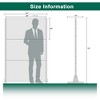 72"H Black 3-Panel Woven Room Divider Decorative Metal Privacy Screen Garden Arbor Freestanding Patio Trellis - 4 of 4