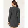 INSPIRE CHIC Women's Mid-thigh Collarless Single Breasted Outwear Winter Overcoat - 4 of 4