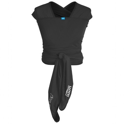 Image of Diono Flow, Baby Wrap Carrier, Newborn to Toddler Breastfeeding Cover, Super Stretchy, Midnight Black