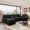 GDFStudio Rigby 110" U-Shaped Chenille 4 Seater Sectional Sofa with Double Chaise Lounge - 2 of 4