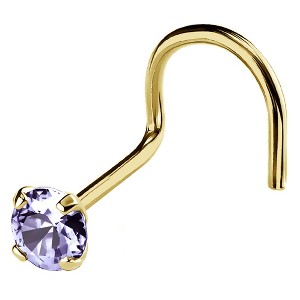 Jewelry Avalanche 22G 14K Gold Nose Screw Nose Stud with Tanzanite Gemstone - 1 of 2