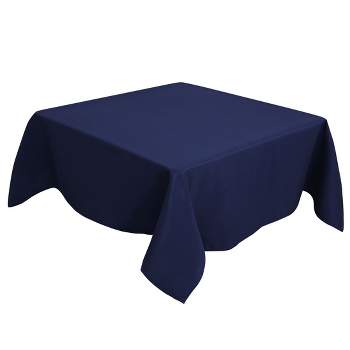 PiccoCasa Vinyl Tablecloth Rectangle 54 x 71 Blue Daisy Pattern Waterproof
