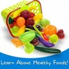 38 PCS Fruits and Vegetables Shopping Basket Food Plastic Toys Set, Farmer's Market Grocery - 3 of 4