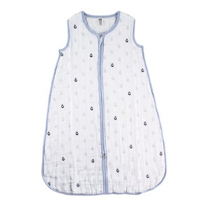 Hudson Baby Infant Boys Muslin Cotton Sleeveless Wearable Sleeping Bag, Sack, Blanket, Anchor - 1 of 1
