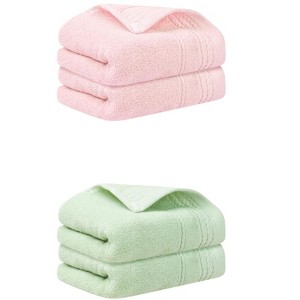 Unique Bargains Striped Pattern Soft Comfort Hand Towels for Bathroom Camp 4 Pcs 14" x 30" - 1 of 4
