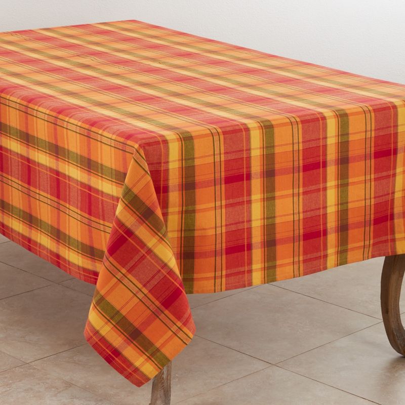 Saro Lifestyle Harvest Plaid Table Tablecloth, 1 of 5