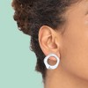 SOHI Women's Silver Abstract Drop Earrings - 3 of 3