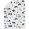 Sweet Jojo Designs Boy Toddler Bedding Set Construction Truck Green Blue and Grey 5pc. - 4 of 4