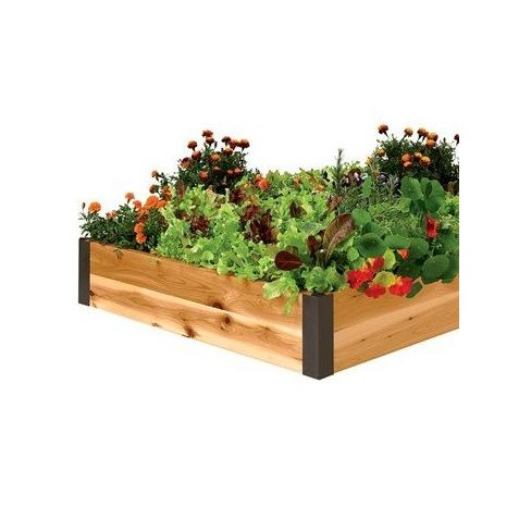 3 X 3 Cedar Raised Bed Kit With Aluminum Metal Corners Gardener S Supply Company Target