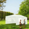 Costway Wedding Tent Canopy Party 10'x20' Heavy Duty Gazebo Cater Event W/Side Walls - 3 of 4